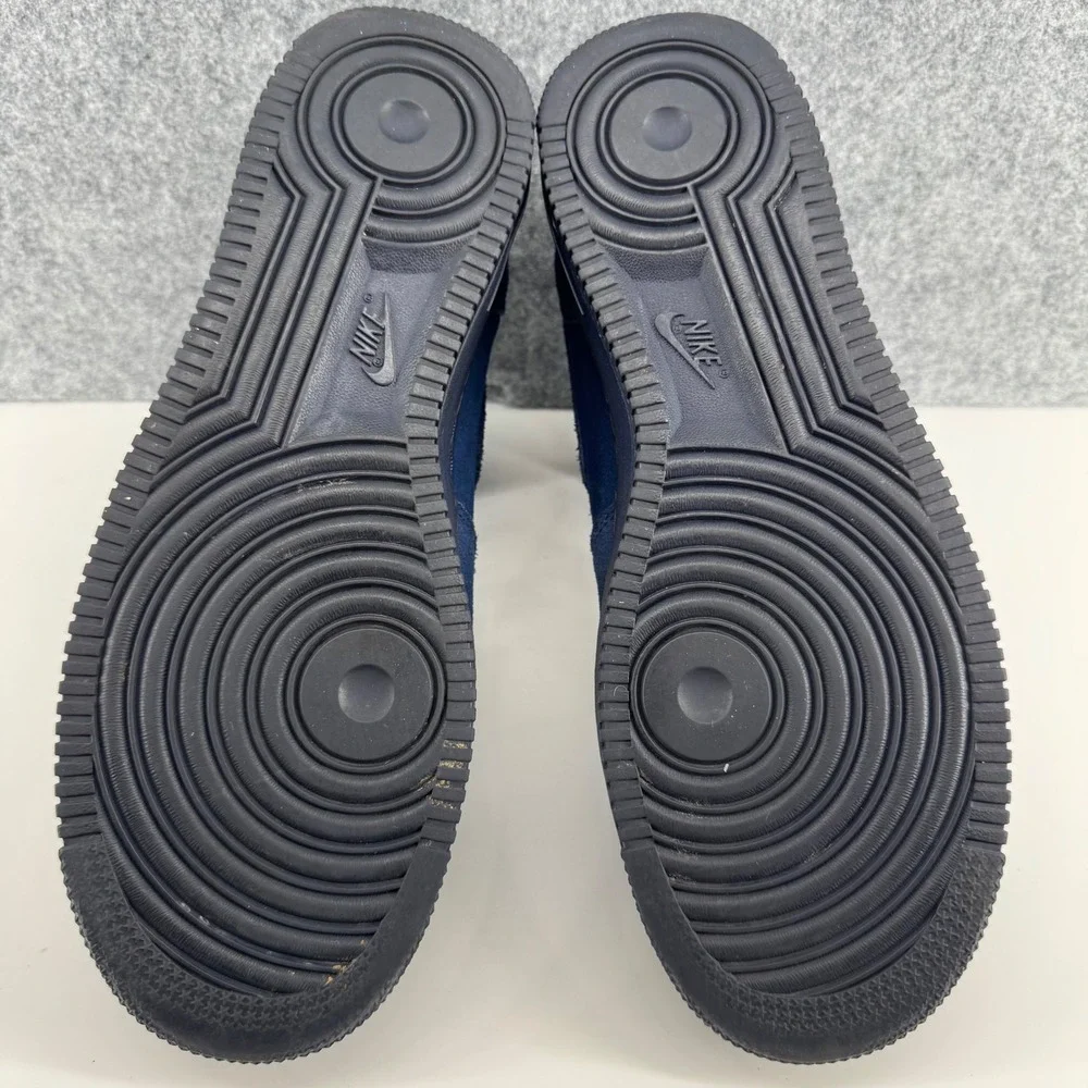Nike Air Force 1 Mid Mens 10.5 Navy Blue Suede Sneakers 315123-410